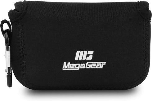 MegaGear Neoprene Camera Case Bag with Carabiner for Panasonic Lumix DC-ZS80, DC-ZS70, DMC-ZS100, DC-TZ95, DC-TZ90,
