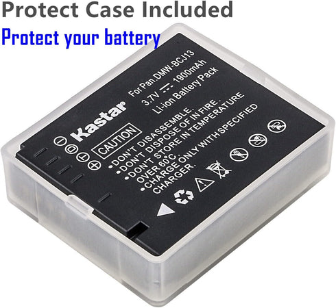 Kastar 4-Pack DMW-BCJ13 Battery and LCD AC Charger for Panasonic Lumix DMC-LX7 Digital Camera