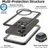 WIFORT Magnetic Waterproof Case for iPhone 12 Pro, Certified Water Proof & Military Protection with Built-in Screen