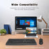 Wired Keyboard and Mouse Combo, 104 keys Full-Size Ergonomic Computer Keyboard with Palm Rest and Optical Wired Mouse, USB Plug-and-Play, Compatible with Laptop/Windows/Desktop/Laptop/PC,Black.