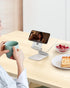 OMOTON Foldable Phone Stand Holder for MagSafe Charger, Compatible with iPhone 15/14/13/12 Pro Max, Silver