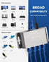 WinRaybot 4 1 4 PS5, 1000Mbps Port Gigabit Ethernet Splitter to - Powered Network Switch with Wall Mount Ears for Home