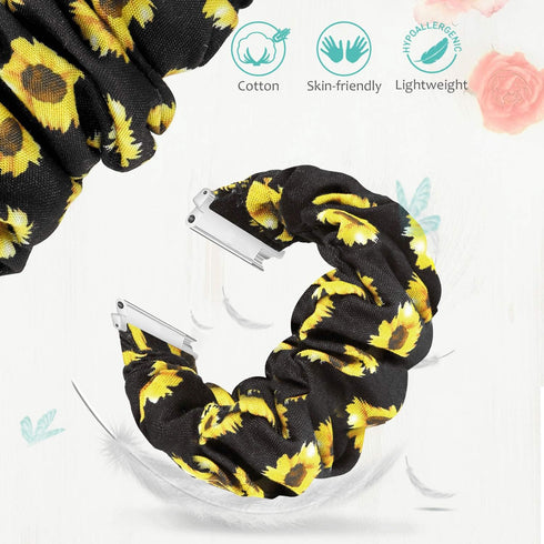 Mindrose Smart Watch Bands, Fabric Elastic Scrunchie Replacement Straps for H80 1.47 inch Smart Watch