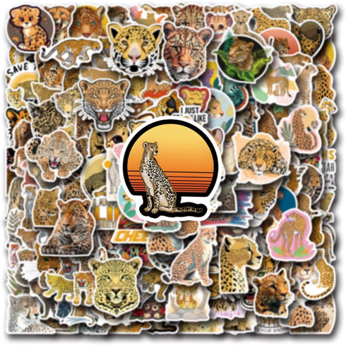 160 Pcs Cheetah Print Stickers, Vinyl Waterproof Graphic Decals for Phone, Skateboard, Laptop