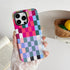 iPhone 12 / 12 Pro Case, Cute Colorful Checkered Shockproof Slim Soft TPU and Hard PC Protective Cases for Women/Men