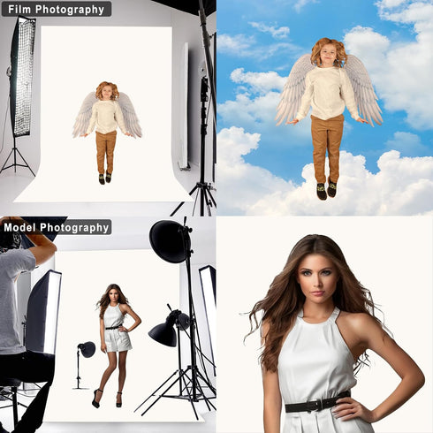 LYLYCTY 6X9 Ivory Backdrop for Photoshoot Professional Photo Backdrop Background Curtain for Product Photography