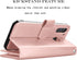Njjex Wallet Case for Samsung Galaxy A21, 2020, Rose Gold, PU Leather with 9 Card Slots, Detachable Kickstand & Lanyard