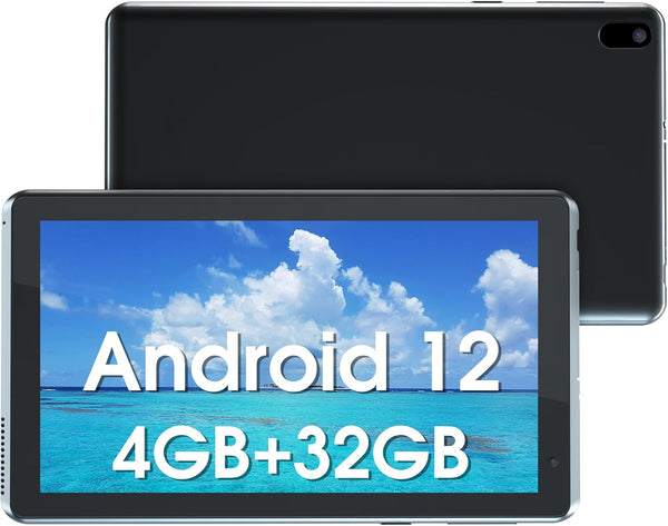 YQSAVIOR 7 Inch Android 12 Tablet - 4GB RAM, 32GB ROM, Quad-Core Processor, IPS Screen, Dual Camera, WiFi, Bluetooth