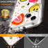 GiiKa iPhone 13 Case with Screen Protector, Clear Floral Shockproof Hard Case & TPU Bumper, Colorful Graffiti Design.