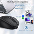 Wireless Mouse, Bluetooth 5.2 & 2.4G Dual Mode Connectivity, Ergonomic Optical Mouse for Laptop/PC/iPad/MacBook Pro