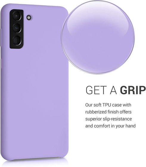 kwmobile TPU Silicone Case for Samsung Galaxy S21 Plus - Soft Finish Phone Cover in Lavender