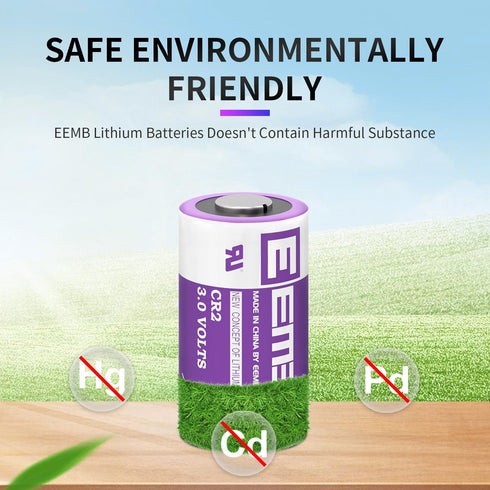 EEMB 4 Pack CR2 3V Lithium Batteries, 850mAh Non-Rechargeable, Compatible with Fujifilm Instant Camera and More