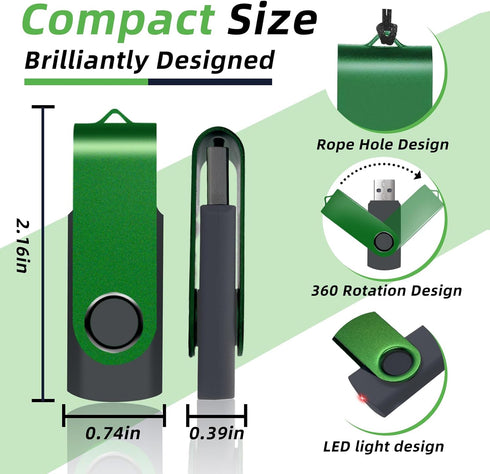 XUANREG 10 Pack 4GB 2.0 Drives,4GB USB Flash Drive,USB Thumb Drive Jump Pen Drive Memory Stick with Sticker Paper