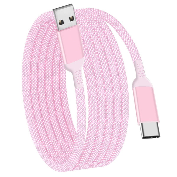USB C Cable 15FT 1Pack, Extra Long USB-A to USB-C Braided Fast Charger Cord for iPhone 15, Samsung Galaxy
