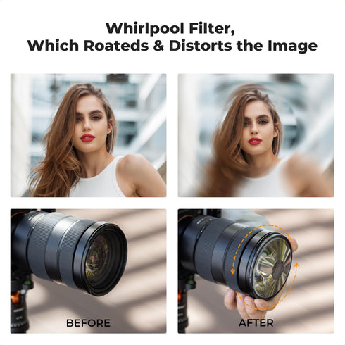 K&F Concept 82mm Spiral Halo Camera Lens Filter, Premium Optical Glass Halo Swirl Special Effect Filter with Cleaning