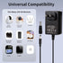 12V 2A Power Adapter Charger AC, 12V Regulated Power Supply with 10 Interchangeable DC Plugs for Electronics