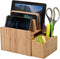 MobileVision Bamboo Charging Station - Extension Compartment for Smartphones, Tablets, & Laptops Charging Dock