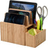 MobileVision Bamboo Charging Station - Extension Compartment for Smartphones, Tablets, & Laptops Charging Dock