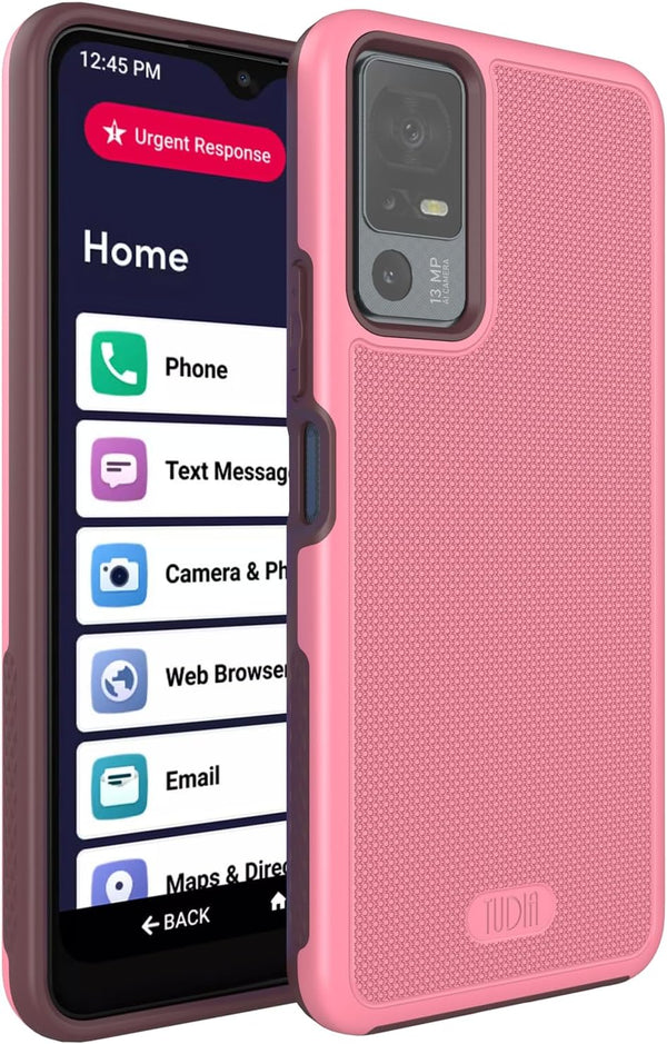 TUDIA MergeGrip Compatible with Lively Jitterbug Smart 4 Phone Case/TCL 40XL, Shockproof Slim Protection