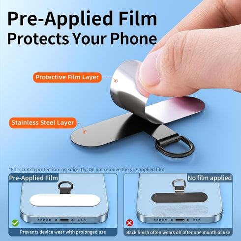 0.4mm 360 saxsion Lanyard for Phone, Self-Locking Phone Wrist Strap with Ultra-Thin Clip & Hook, Anti-Drop Strap