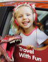 SIMJAR Dinosaur Kids Headphones with Microphone for School, Volume Limiter 85/94dB, Over-Ear Girls Boys Headphones for Kids with Foldable Wired Headphones for iPad/Travel (Red)