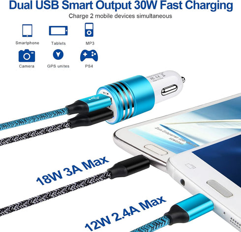 Android Phone Fast Charger for Samsung Galaxy J8 J7 J6 J5 J4 J3 J2, Moto E/E5 Play/E5 Plus/G5 Plus/G6 Play, LG Stylo 2