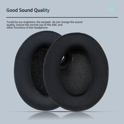 Fabric Replacement Ear Pads for Sony WH-1000XM4 Wireless Headphones, Compatible Earpads with Smooth Fabric & Memory Foam