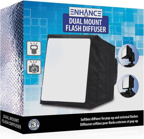 ENHANCE Camera Light Diffuser Softbox for Pop Up and External Speedlites, Universal Design, Compatible with Neewer,