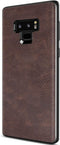 SALAWAT Slim PU Leather Case for Galaxy Note 9, Vintage Shockproof Phone Cover, Dark Brown