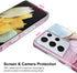 JIAXIUFEN Galaxy S21 Ultra Case, Gold Electroplated Glitter Marble Slim Shockproof TPU Cover for Samsung
