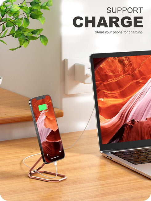 A-LuGei 360 & Phone Kickstand Ring Holder, Magnetic Cell Phone Grips, Phone Stand for Desk, Adhesive Phone Holder