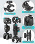 Super Clamp Double Camera Clamp, 7.28"/18.5cm & 8.86"/22.5cm Double Super Clamp Magic Arm, Motorcycle Bike Handlebar
