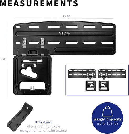 VIVO Micro-Gap Flat TV Wall Mount for 43 to 85 inch 2021-2023 Samsung Neo QLED (Excluding QN95C Series), Ultra Slim
