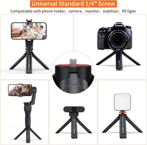 UURIG TP05 Extendable Mini Camera Tripod, Portable Selfie Stick Handle Grip with 1/4" Screw for DSLR Camera
