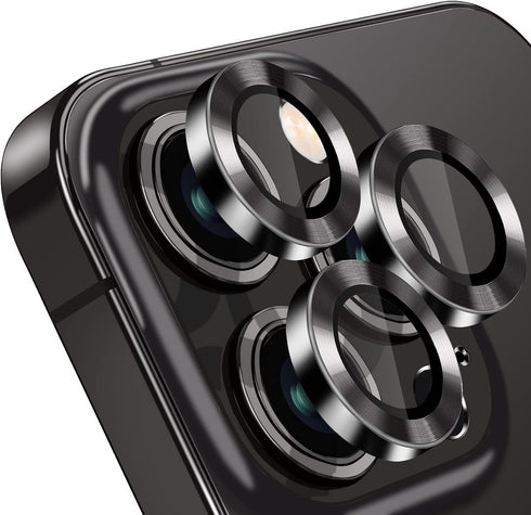 iPhone 12 Pro Max Camera Lens Protector - 9H Tempered Glass, Shockproof Cover, Anti-Scratch - 3 Pcs Graphite, 6.7 inch.