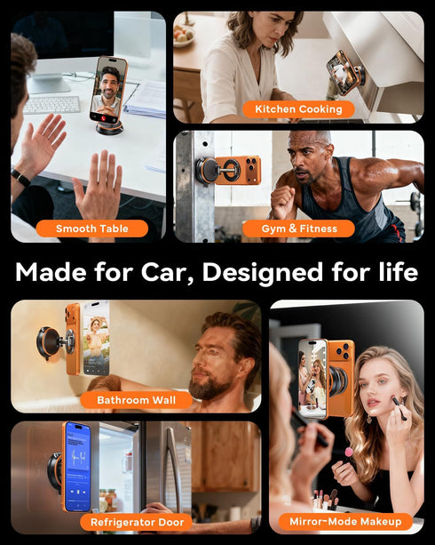 Peerock 98LBS 360 Pro Vacuum Magnetic Car Phone Holder for Magsafe Strong Suction Cup Phone Mount for Car Dashboard