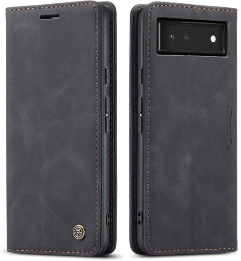 Kowauri Leather Wallet Case for Google Pixel 6, Classic Design with Card Slot and Magnetic Closure Flip Fold Case