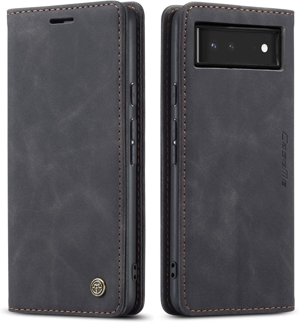 Kowauri Leather Wallet Case for Google Pixel 6, Classic Design with Card Slot and Magnetic Closure Flip Fold Case