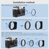 Haoge Metal Square Lens Hood for Fujifilm X100VI X100V X100F with 49mm UV Filter Adapter Ring & Metal Cap Kit, Black