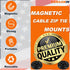 12 Magnet Zip Tie Mount Magnetic Zip Ties Mount Clips Base Holder Strong Multipurpose Wire Cable Holder Mount Wire