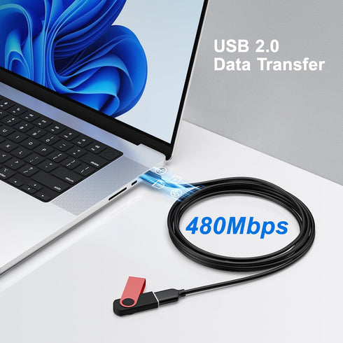 10ft Long USB Extension Cable - USB 2.0 Type A Male to Female with Gold-Plated Connector for Keyboard, Mouse