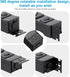 HHSOET 360° Rotating 12 Outlet Mountable Power Strip - Heavy Duty Wall Mount Surge Protector with Switch