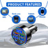 6 Port Fast USB Car Charger (PD+QC3.0) with LED Digital Display, Universal Car Charger Adapter for 12V/24V