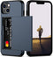 Nvollnoe iPhone 13 Case - Heavy Duty Dual Layer, Shockproof, Slim Wallet with Hidden Card Slot for Men & Women (Blue)