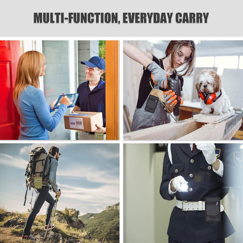 Dual Phone Holster, Large Smartphone Pouch Cell Phone Holder, Multi-Purpose Tactical Holder for Work, Hiking, Camping,