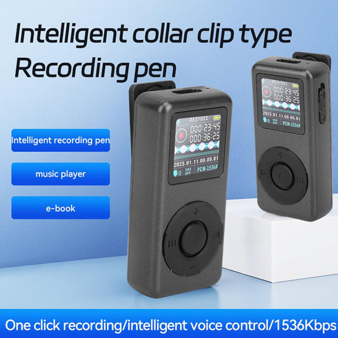 Dpofirs MP3 (16GB) Clip Player, with Voice Recorder and AI Noise Reduction, Portable Music Player with Clip, Bluetooth