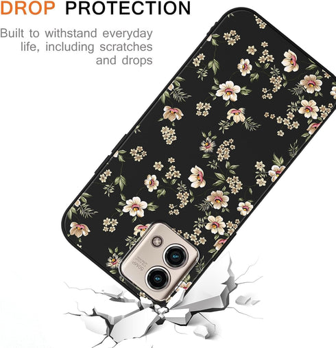 Zrutru 5G 2023 4G 6.6",White Floral Phone Case for Motorola Moto G Stylus Not Compatible with Flower Print Pattern