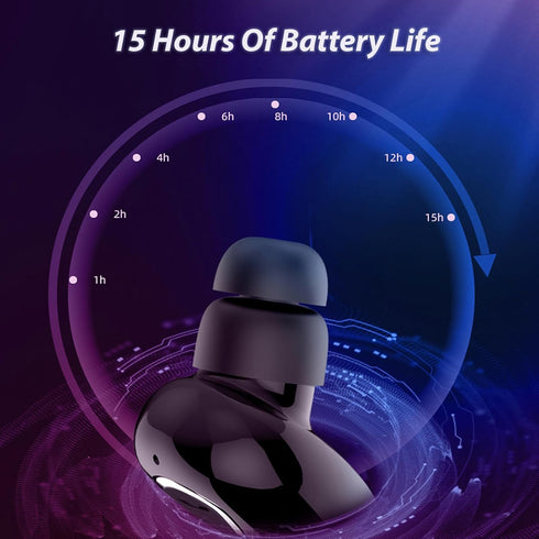 Wireless Mini Single Earbud - Invisible Bluetooth Headphones for Small Ear, Wireless Earpiece with Mic, Mini in-Ear