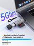 DSRKE 3.0 17/16/15, SD Card Reader, USB & USB C Dual Slots to Micro SD Card Adapter, Memory Card Reader for SD