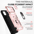 SunStory iPhone 11 Pro Max Case with HD Screen Protector, Slide Camera Cover & Kickstand - Rose Gold